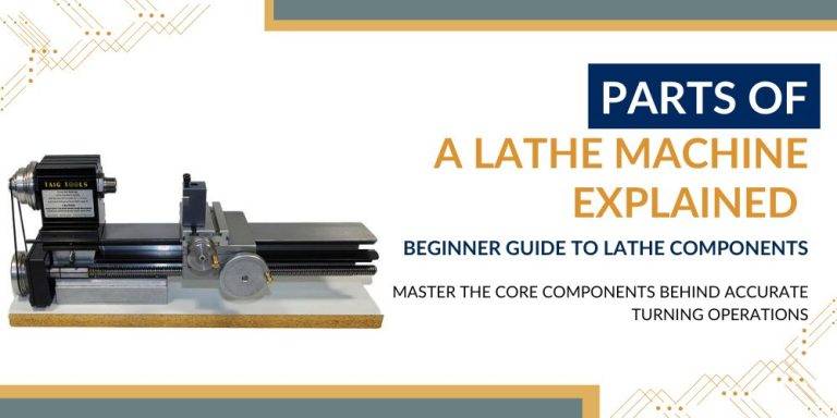 Lathe Machine Parts Explained (With Labeled Diagram)