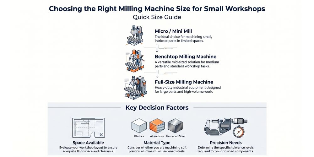 milling machine size guide mini benchtop full size comparison