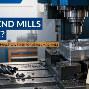 Broken end mill during milling operation on a small machine