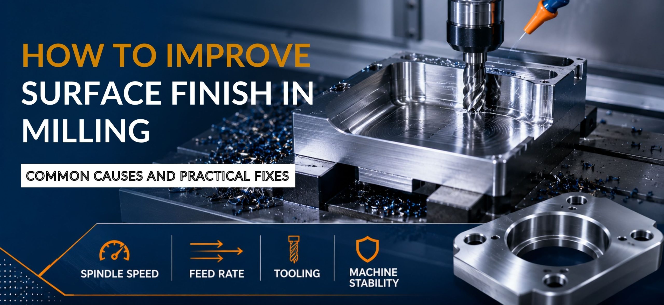 Improving surface finish in milling