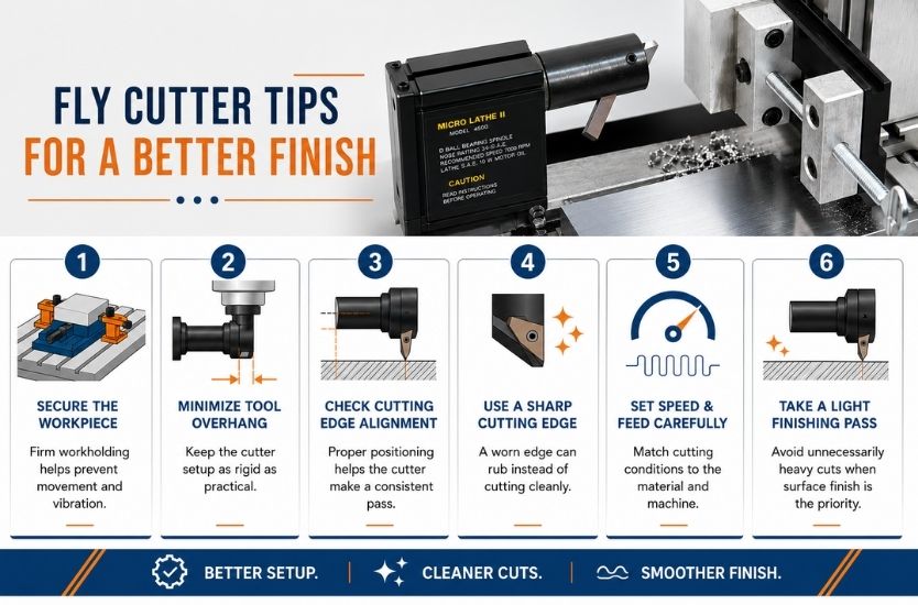 Six steps to improve milling surface finish with a fly cutter