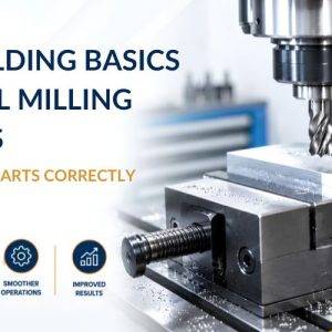 Workpiece secured in a milling vise on a small benchtop mill